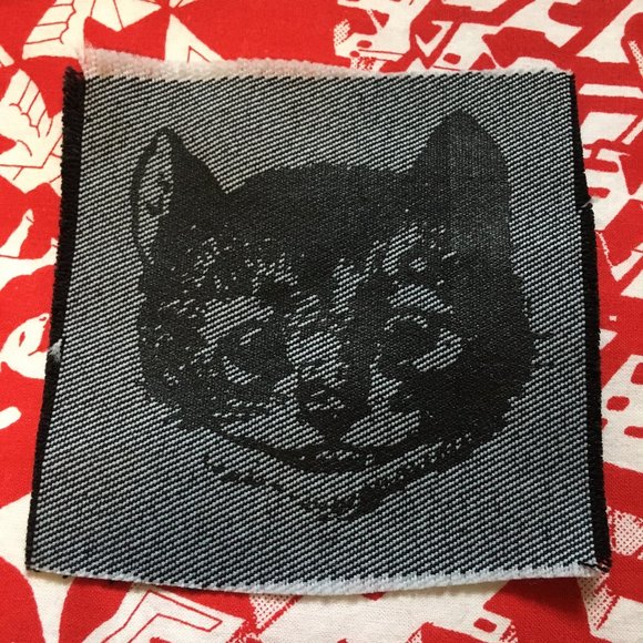 Vintage Cheshire Cat Silkscreen Patch - Picture 1 of 5